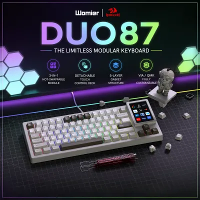 Womier DUO 87 annunciata: display touch e anima “thock”