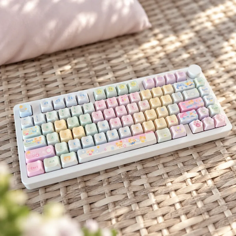 KiiBOOM Opal Kitty Keycap Set